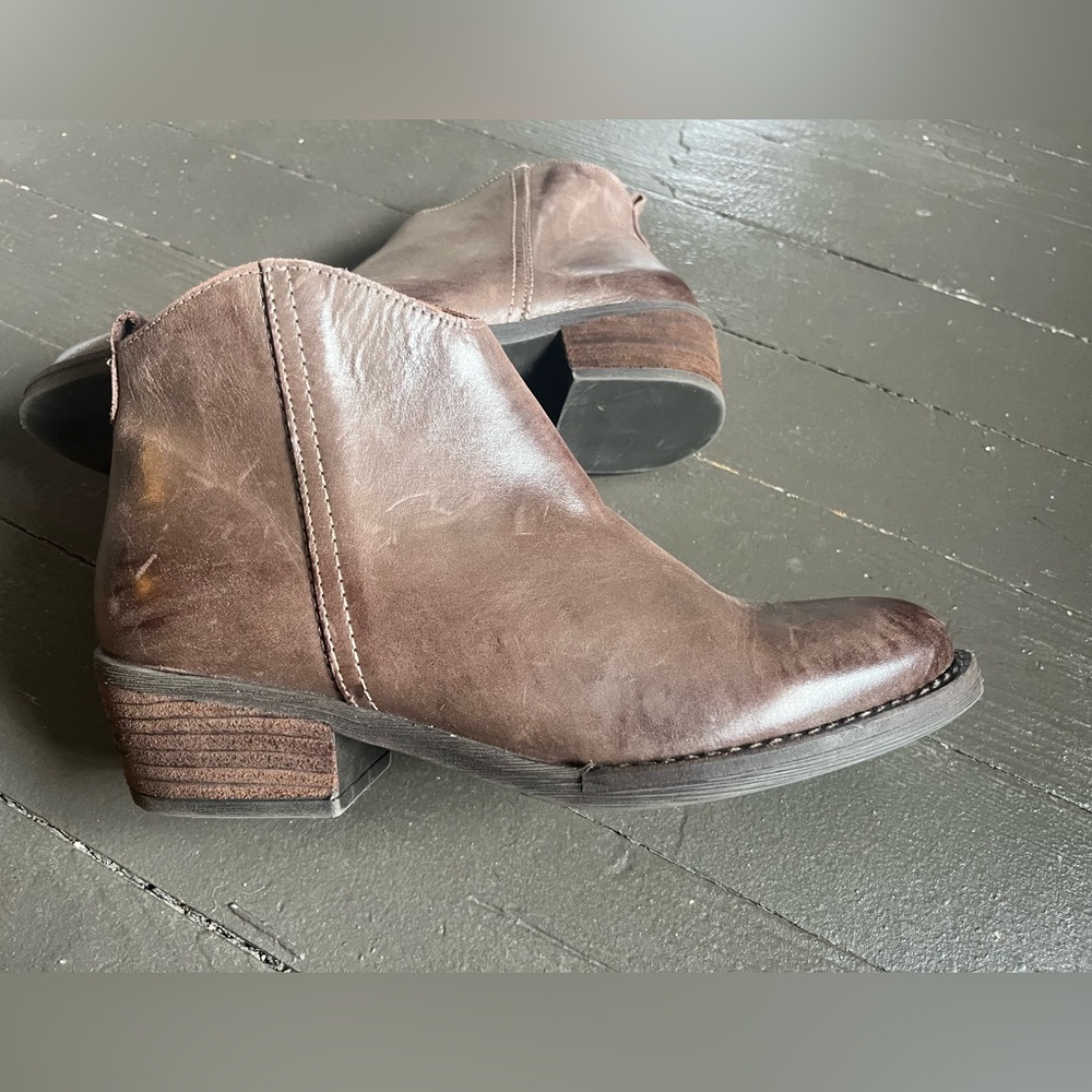 Marrochi Sanchez brown distressed ankle boots size 8 or 39 made in Spain - Picture 10 of 13
